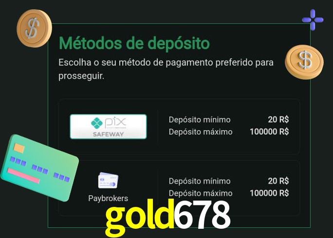 O cassino gold678 oferece uma grande variedade de métodos de pagamento